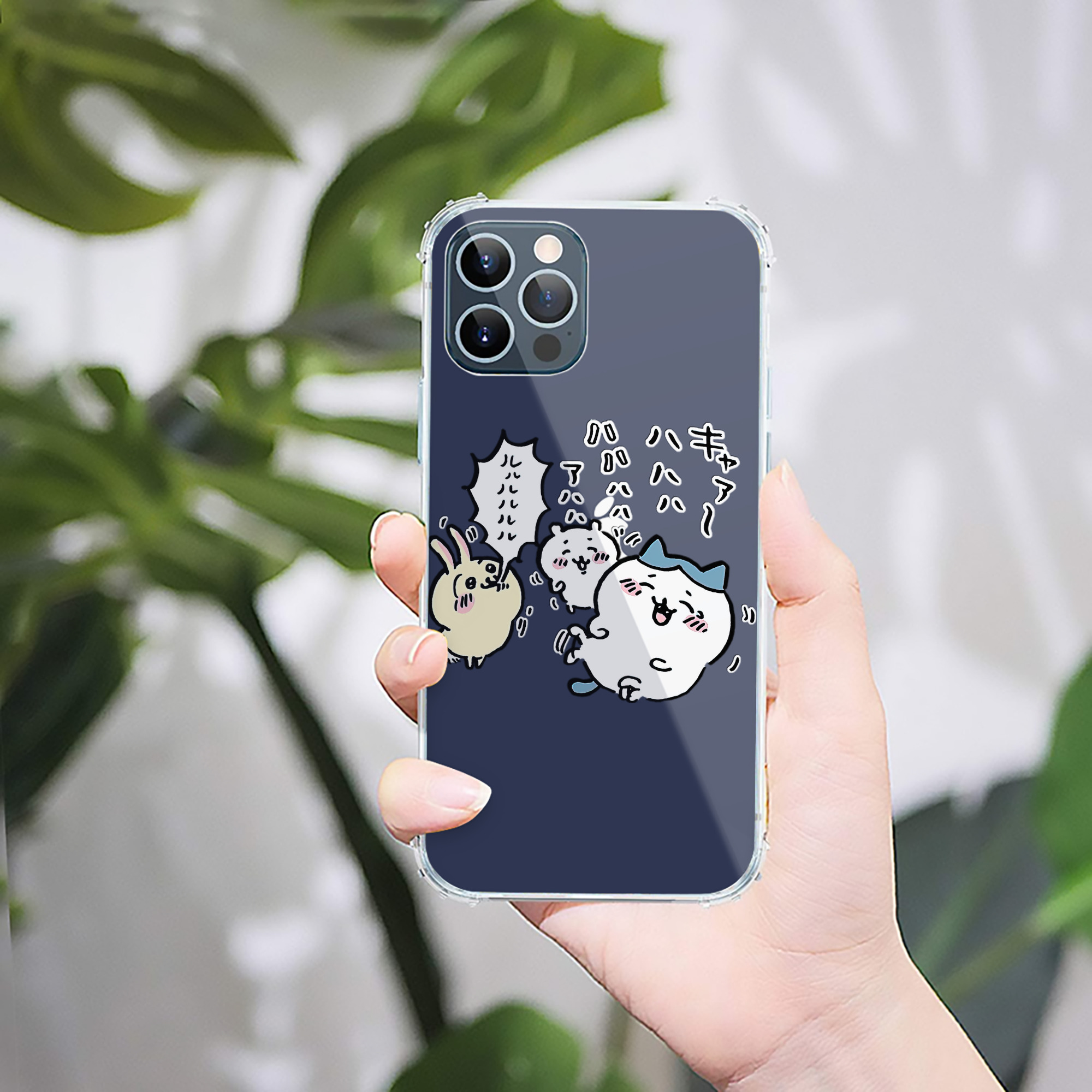（画像用） ちいかわ うさぎ Chii-kawa usagi 【iPhone 12シリーズ対応】透明スマホケース（クリアソフトケース）